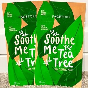 Pack of 2 FACETORY Soothe Me Tea Tree Skin Clearing Mask